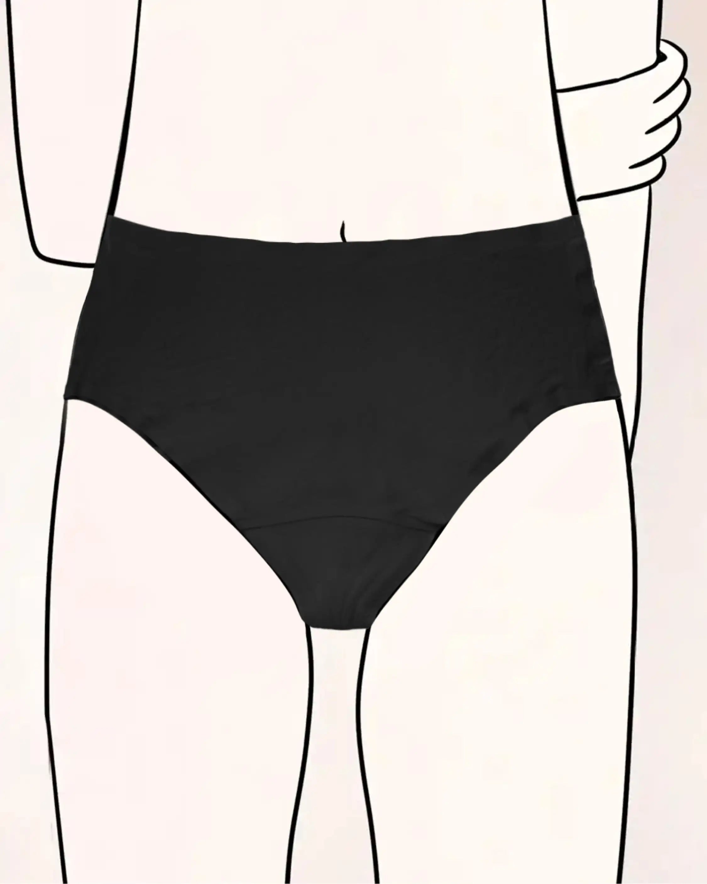 mylily-teens-high-waist-seamless-periodenunterw-sche-schwarz image 1