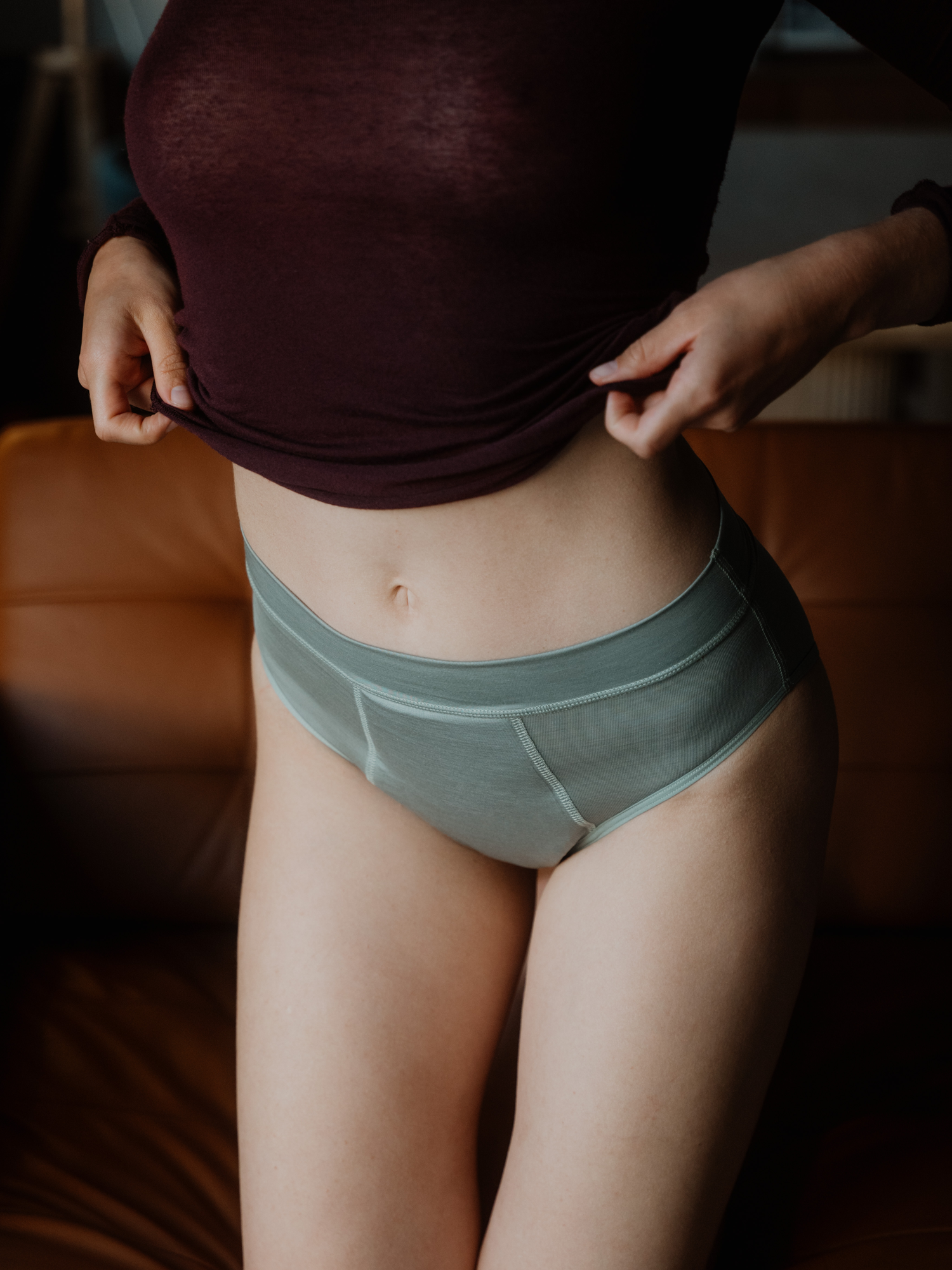allmatters-overnight-high-waist-menstruationsunterw-sche-in-sage-green image 8