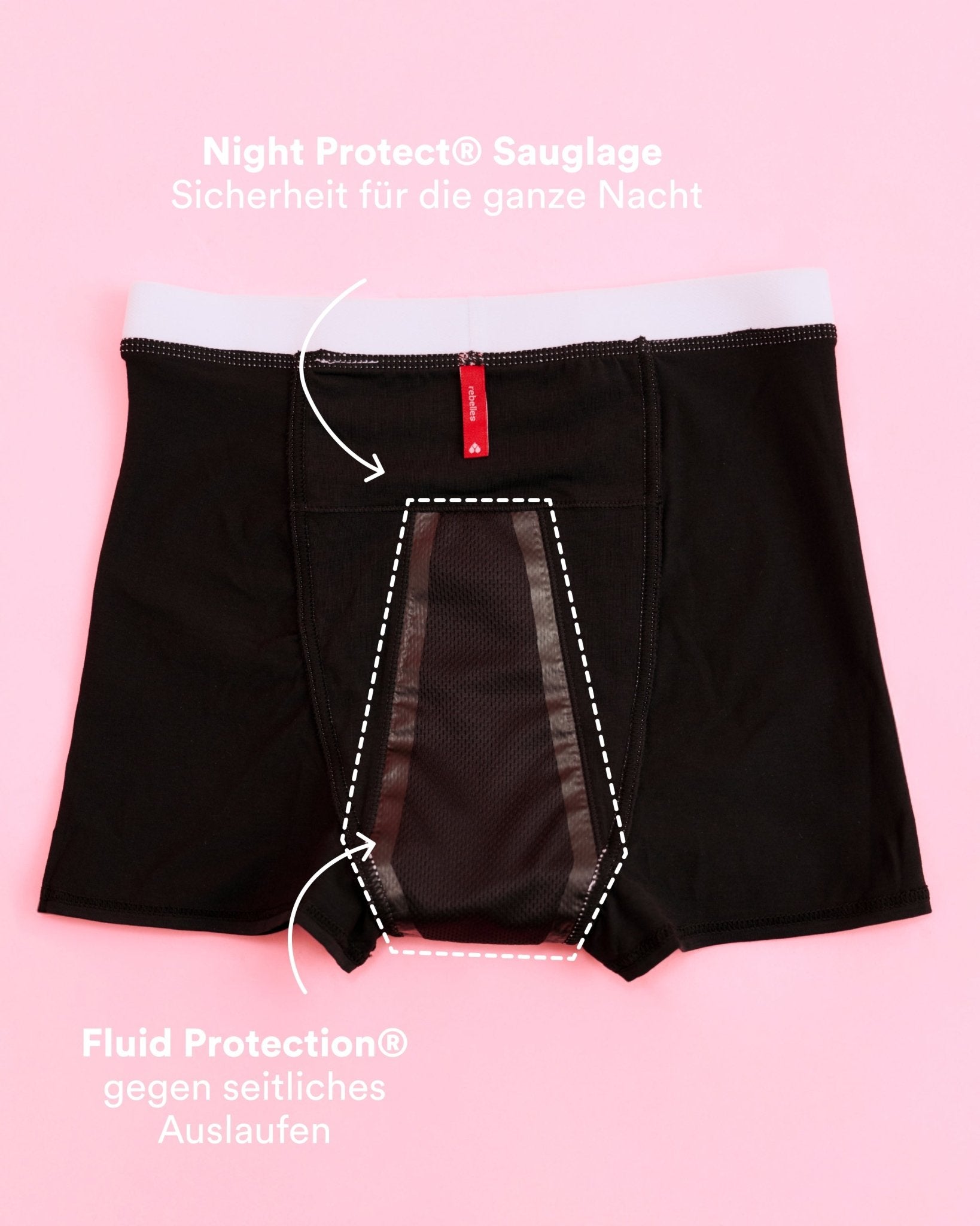 the-female-company-extra-strong-short-period-panty-sleep-short-schwarz-wei-mit-n image 5