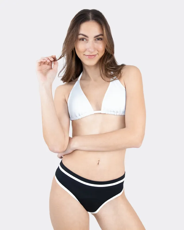 mylily-perioden-bikini-hose-mit-wei-en-details-schwarz image 1