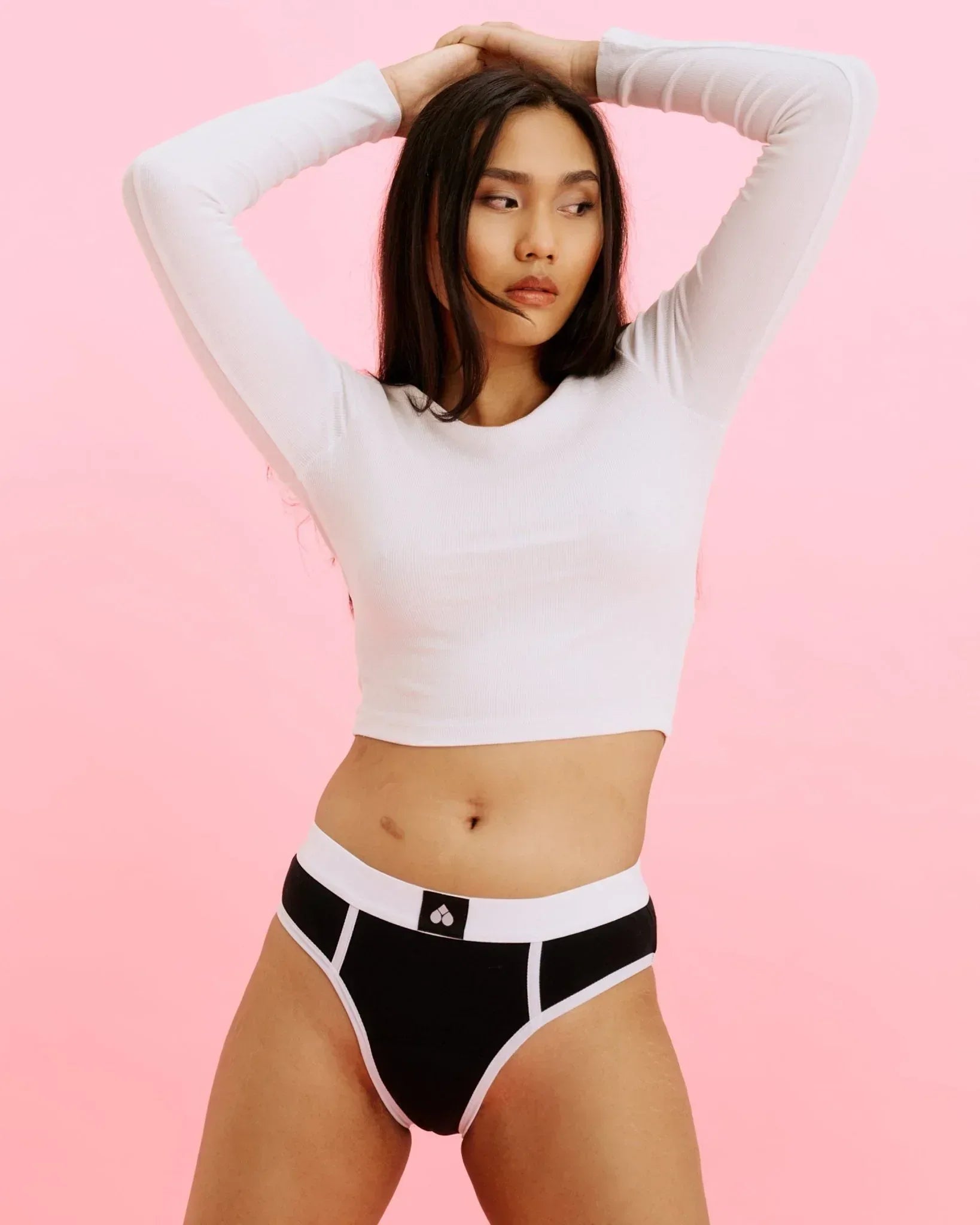 the-female-company-ultra-strong-slip-period-panty-black-white-basic image 5