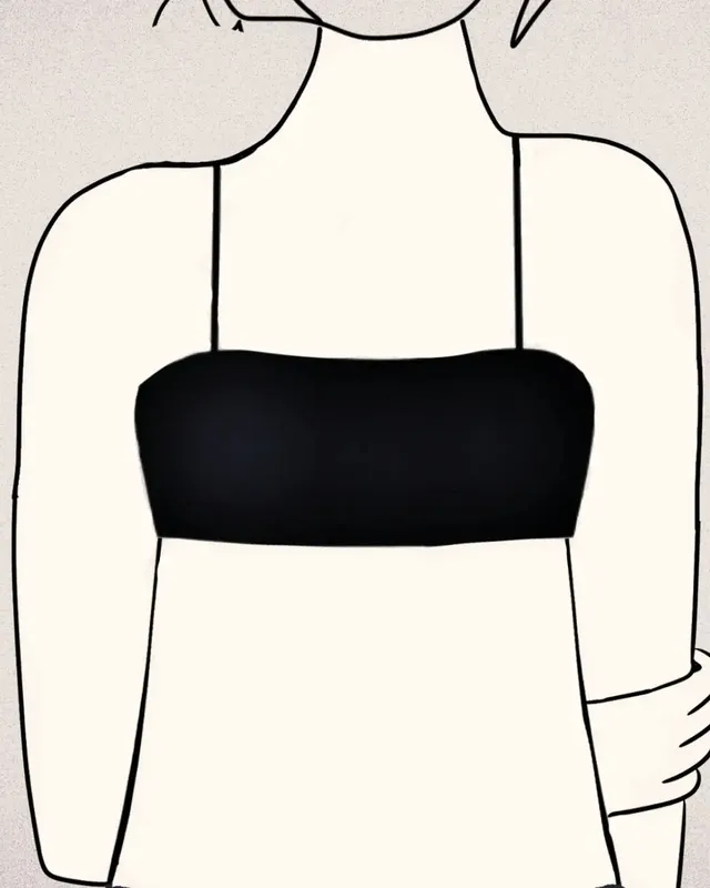 mylily-teens-bikini-oberteil-bandeau-schwarz image 1