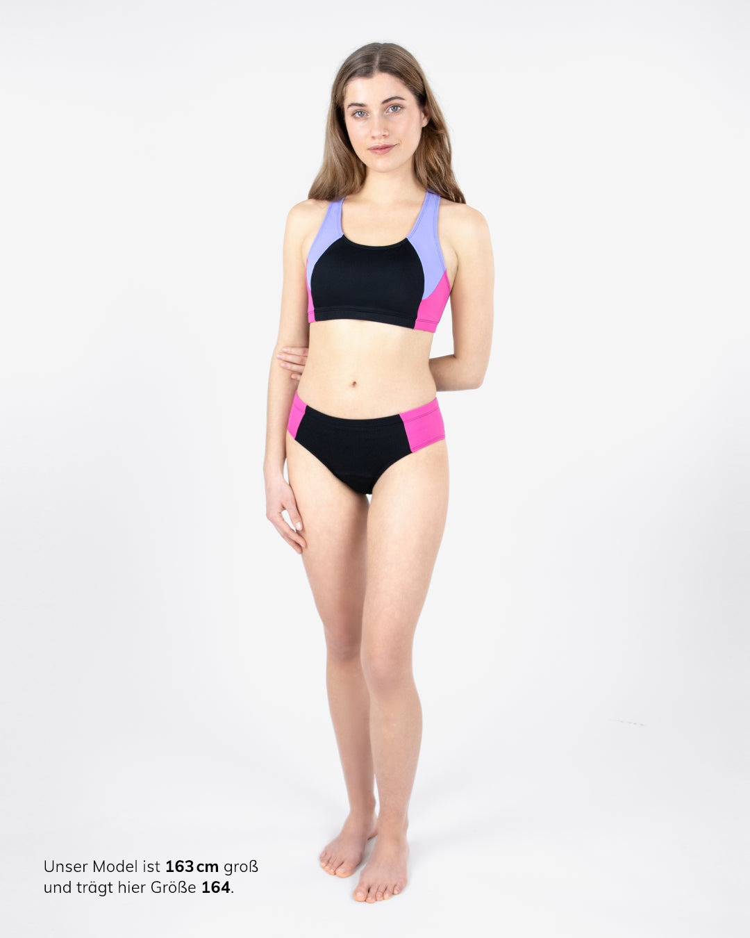 mylily-teens-bikini-oberteil-sportiv-racerback-bikini-top-lila-pink image 6