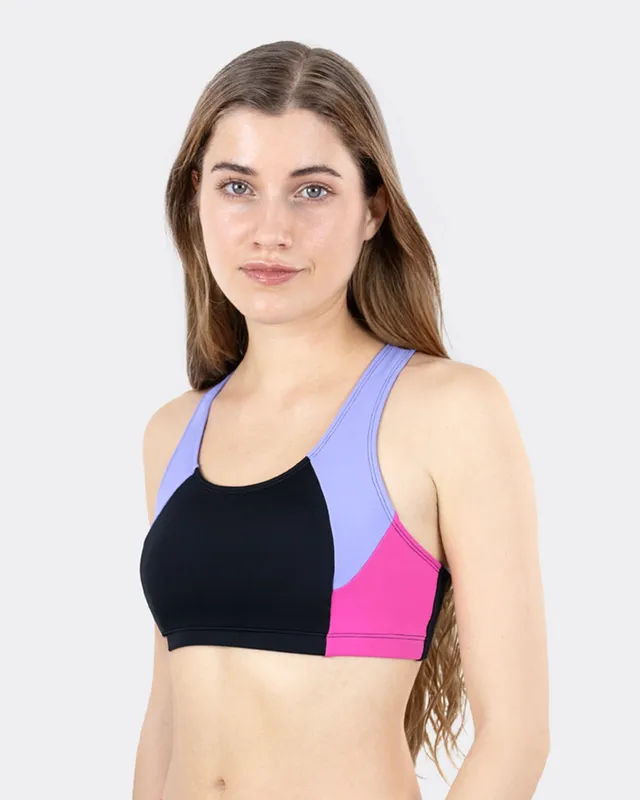 mylily-teens-bikini-oberteil-sportiv-racerback-bikini-top-lila-pink image 1