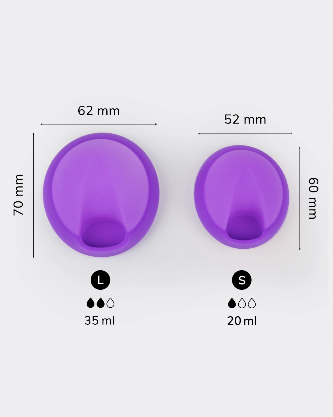mylily-menstruationsscheibe-mit-mulde-2er-set-gr-e-s-l-inkl-aufbewahrungsbeutel image 2