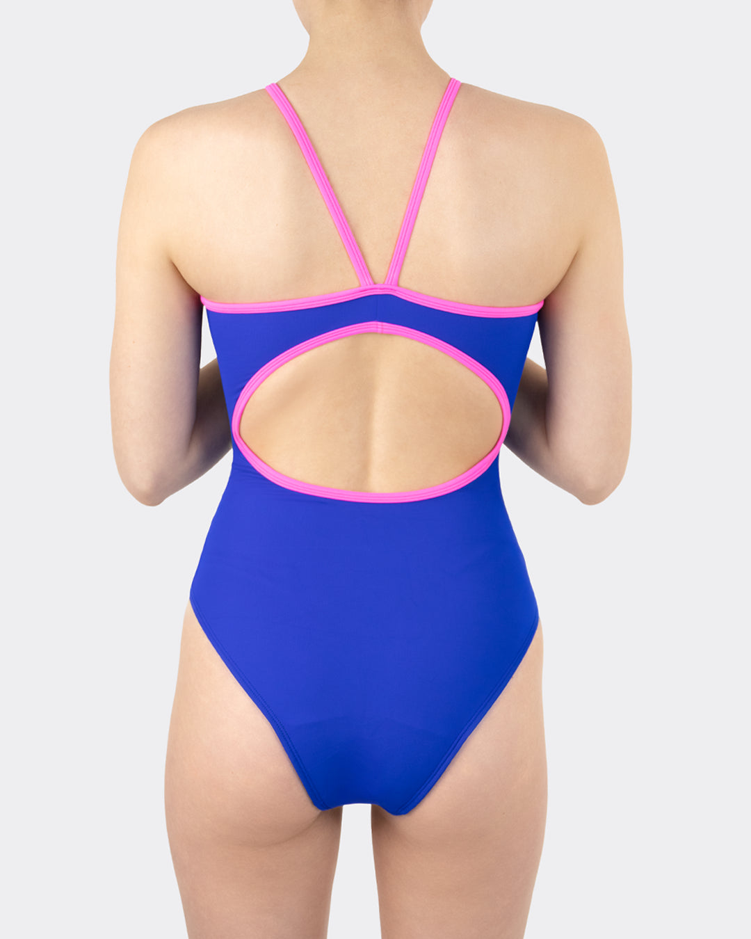 mylily-teens-perioden-badeanzug-mit-cut-outs-in-blau-pink image 2