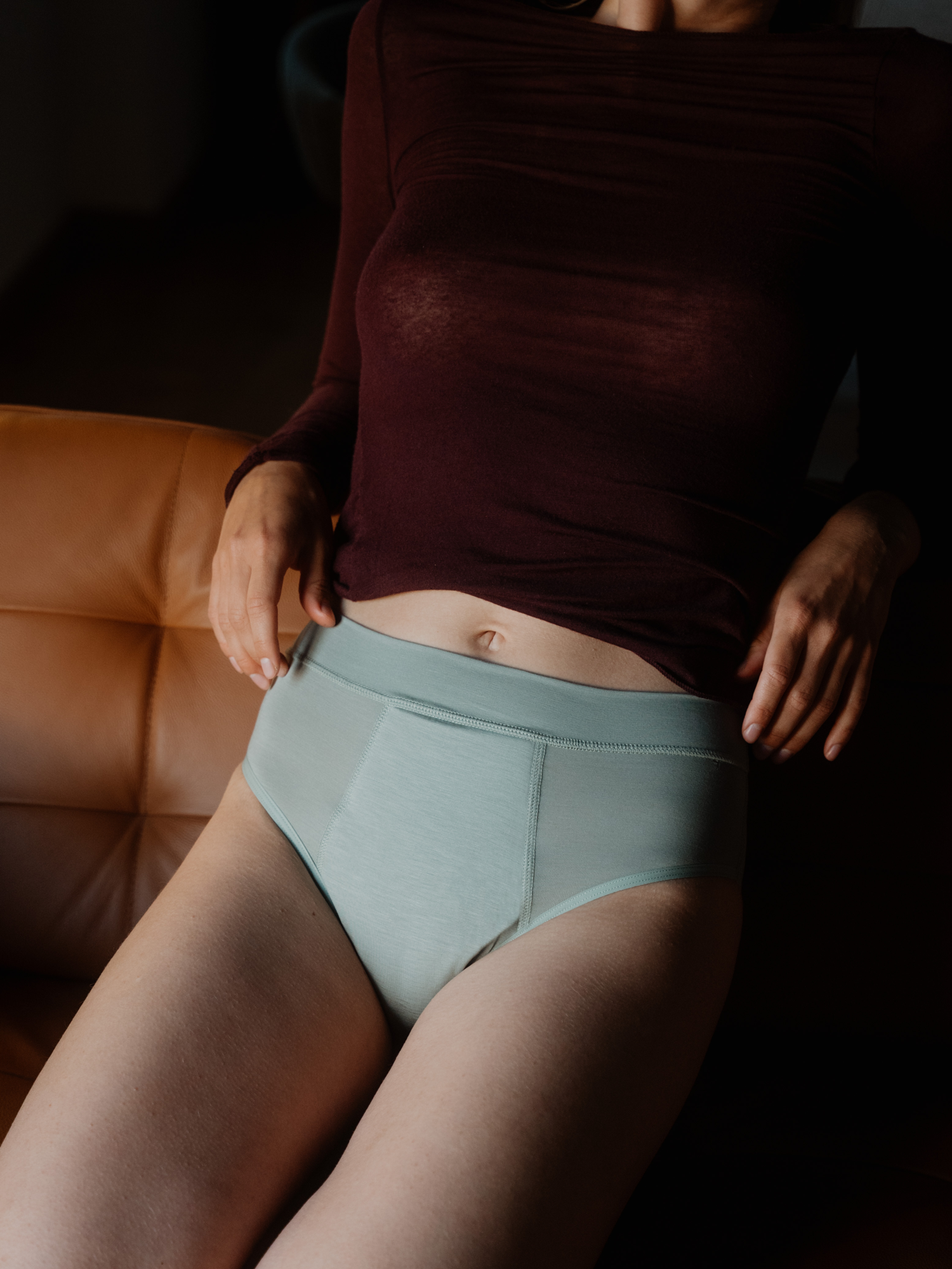 allmatters-overnight-high-waist-menstruationsunterw-sche-in-sage-green image 5