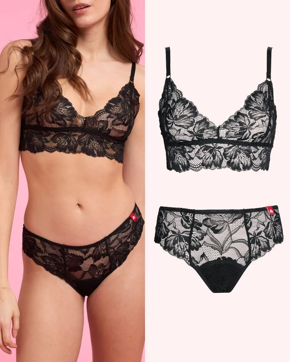 the-female-company-set-luxury-lace-bralette-slip-extra-strong-period-panty image 1