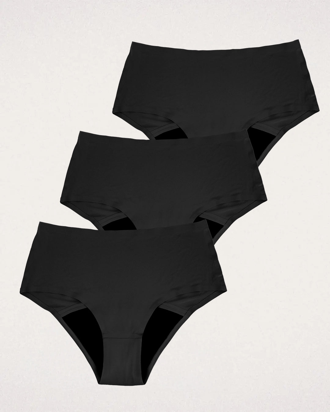 mylily-high-waist-seamless-periodenunterw-sche-schwarz-3er-set image 1