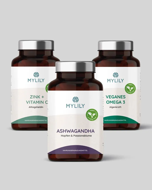 mylily-anti-stress-set-bio-ashwagandha-pulver-vitamin-b-komplex-mit-zink image 1