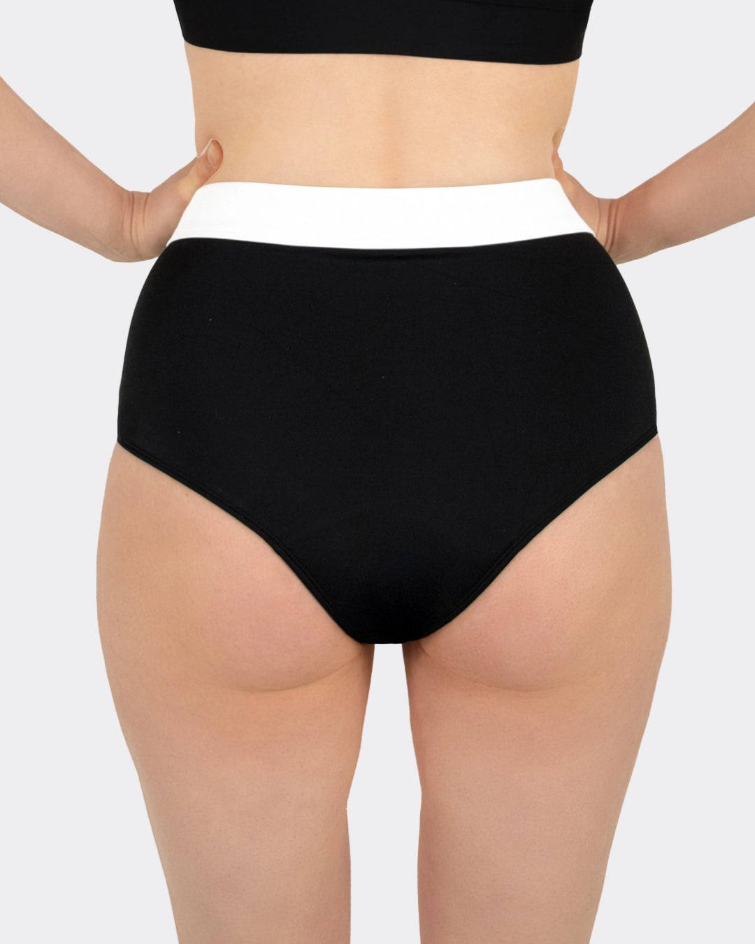 mylily-perioden-bikini-hose-high-waist-mit-bund-schwarz image 2