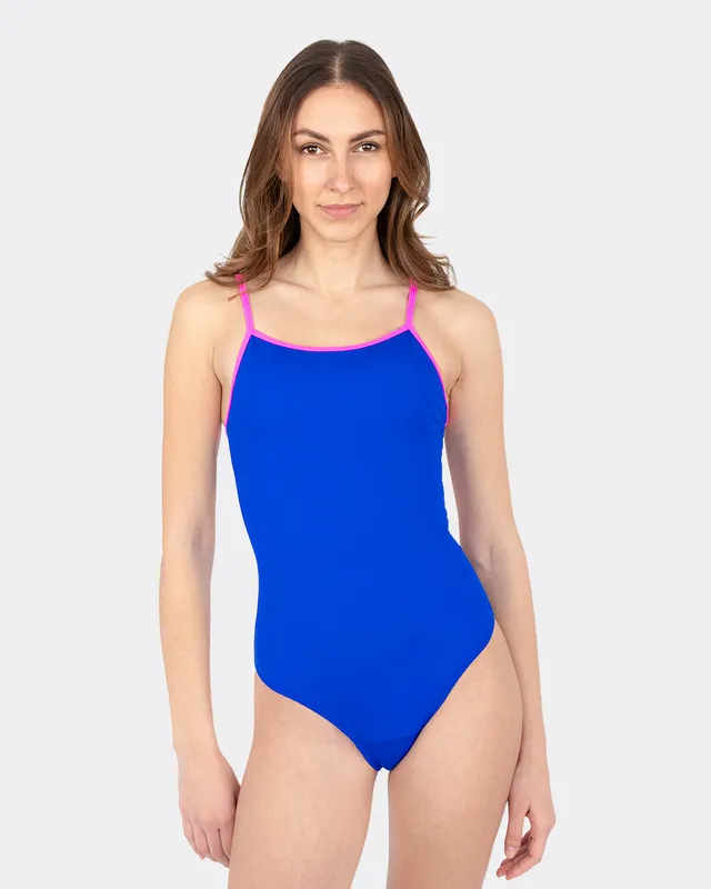 mylily-perioden-badeanzug-mit-cut-outs-blau-pink image 1