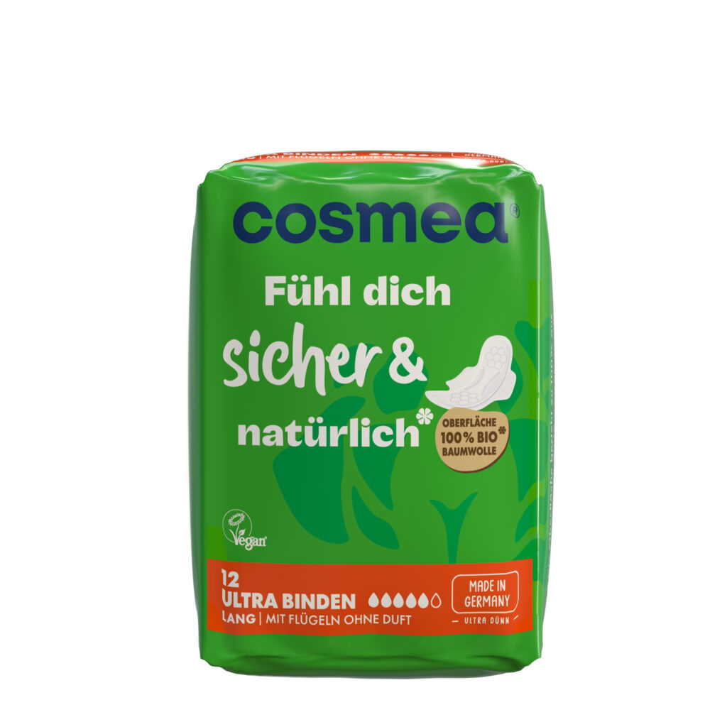 cosmea-ultra-binden-lang-mit-bio-baumwoll-oberfl-che-und-fl-geln image 1