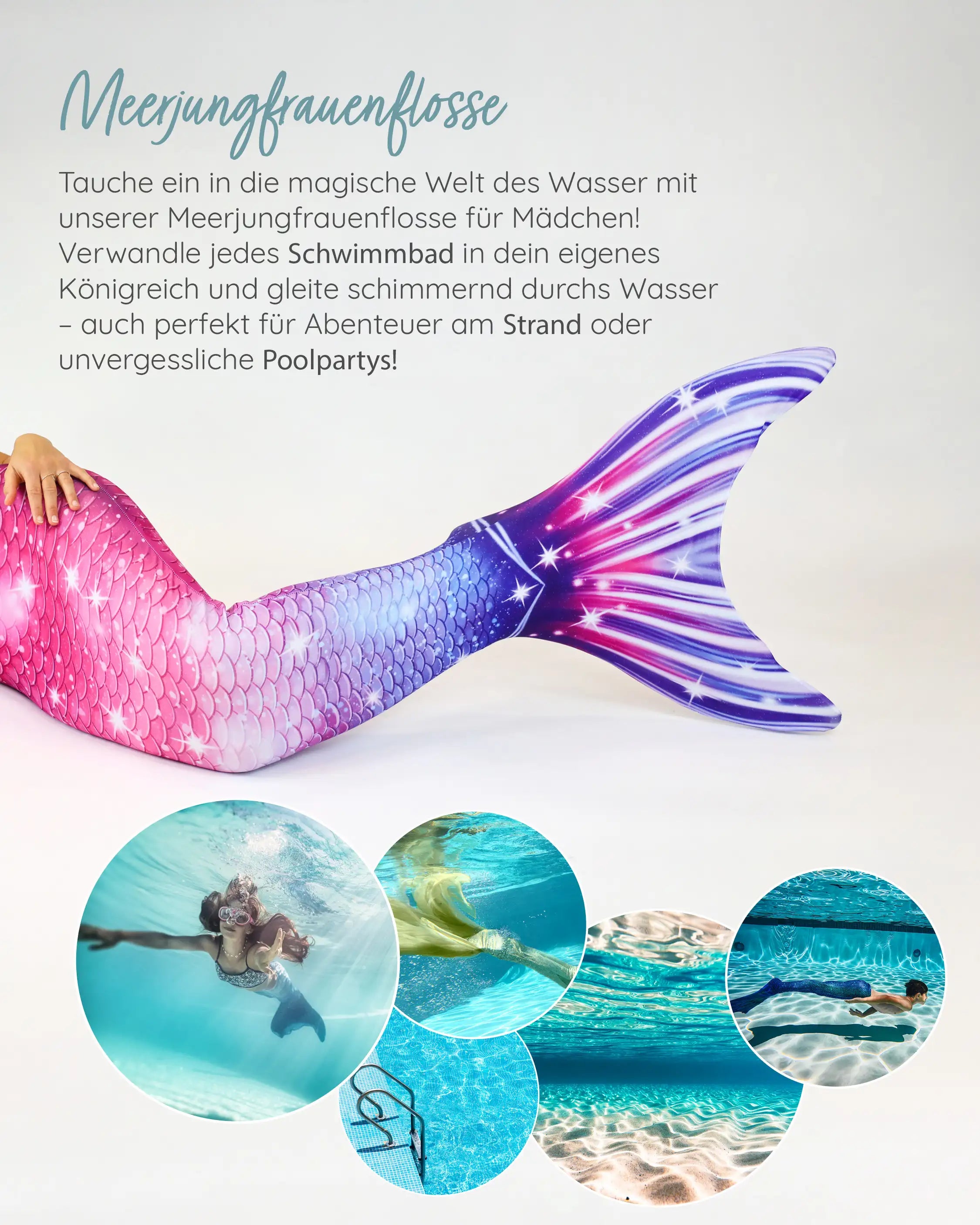 mylily-meerjungfrauenflosse-pink-galaxy-monoflosse-aus-neopren-f-r-kinder-teens image 5