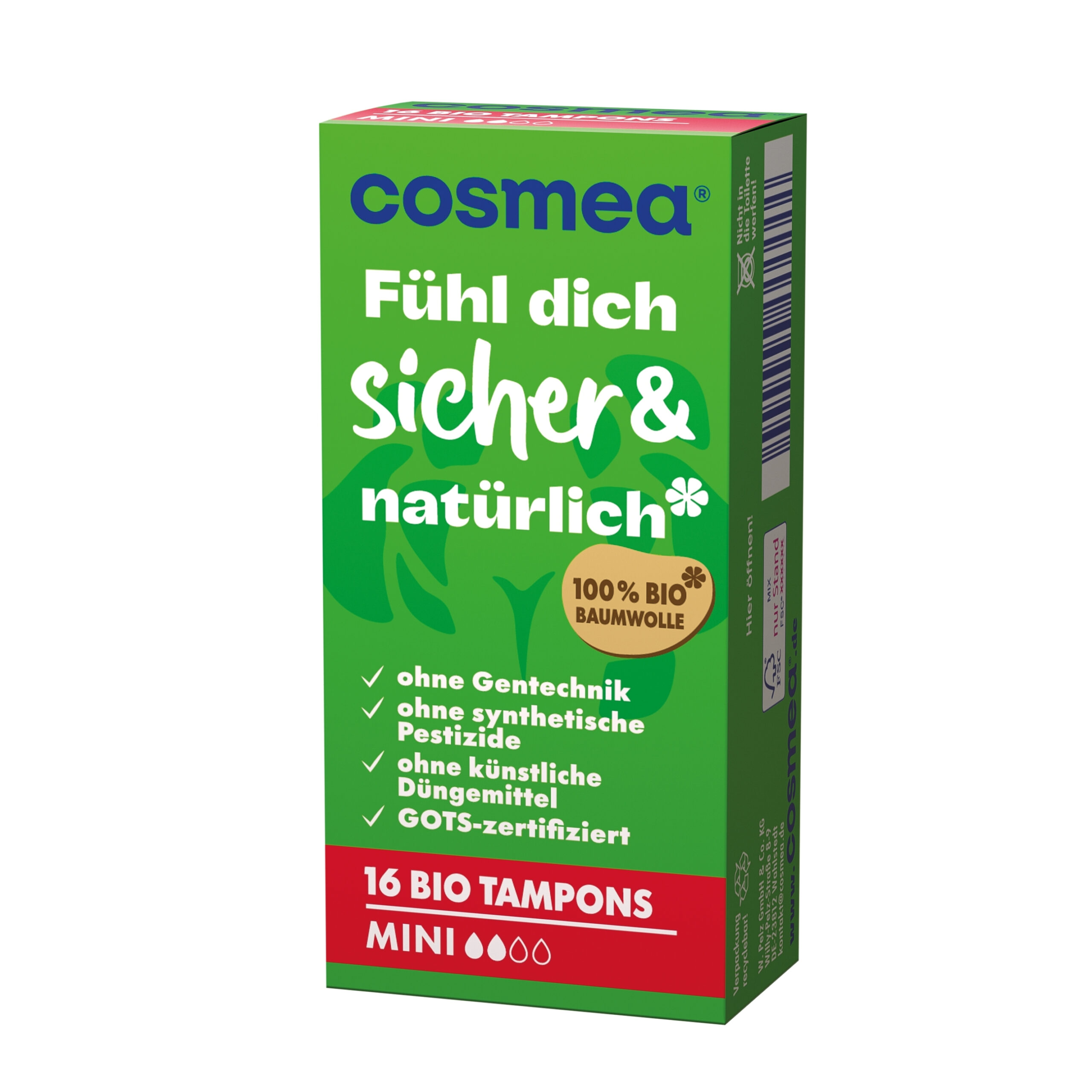 cosmea-bio-tampons-mini-zertifizierte-bio-qualit-t-made-in-germany image 2