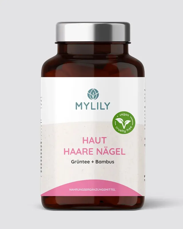 mylily-haut-haare-n-gel-nahrungserg-nzung-mit-b12-gr-ntee-bambus image 1
