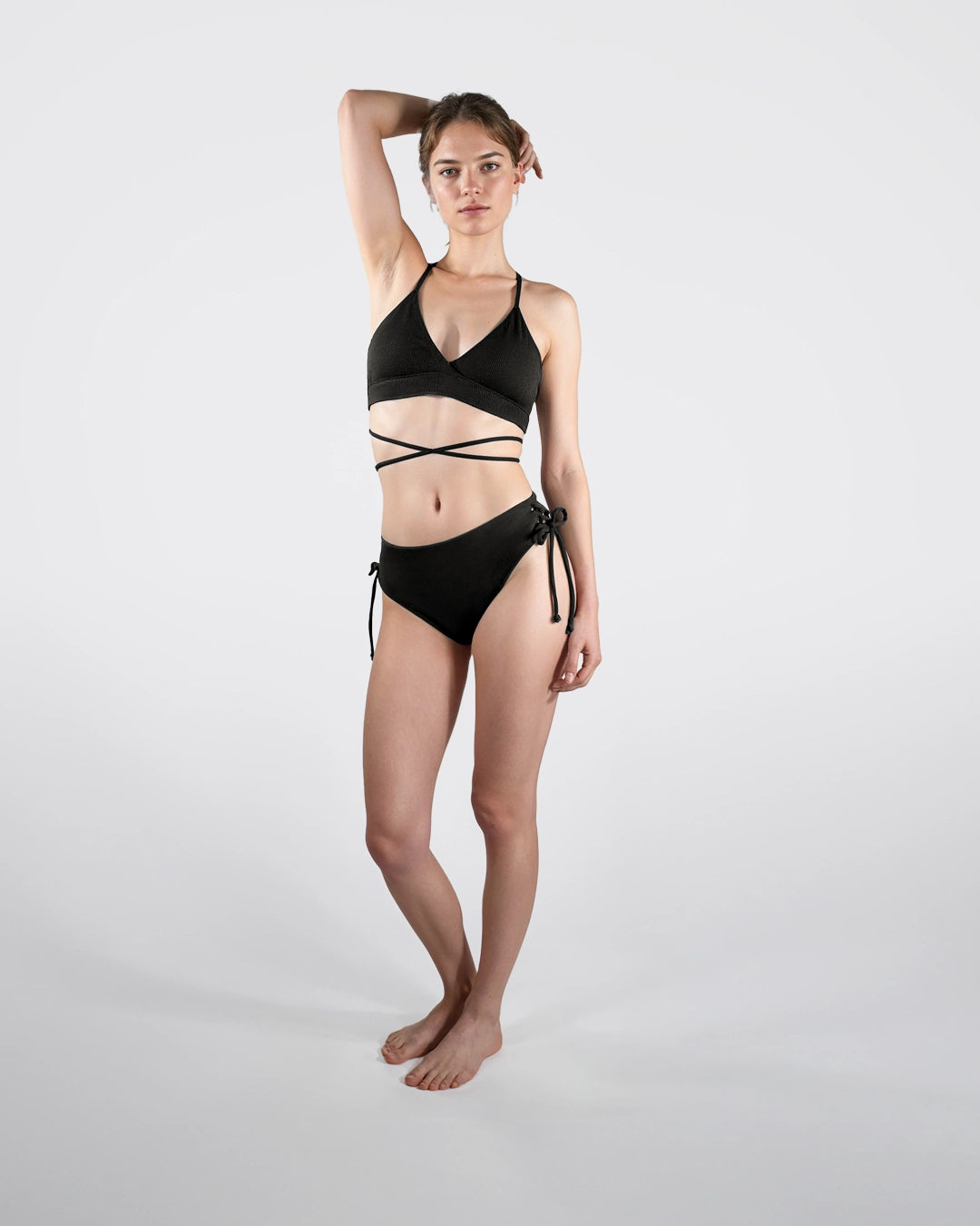 mylily-perioden-bikini-hose-crinkle-mit-gekreuzter-schn-rung-in-schwarz image 6