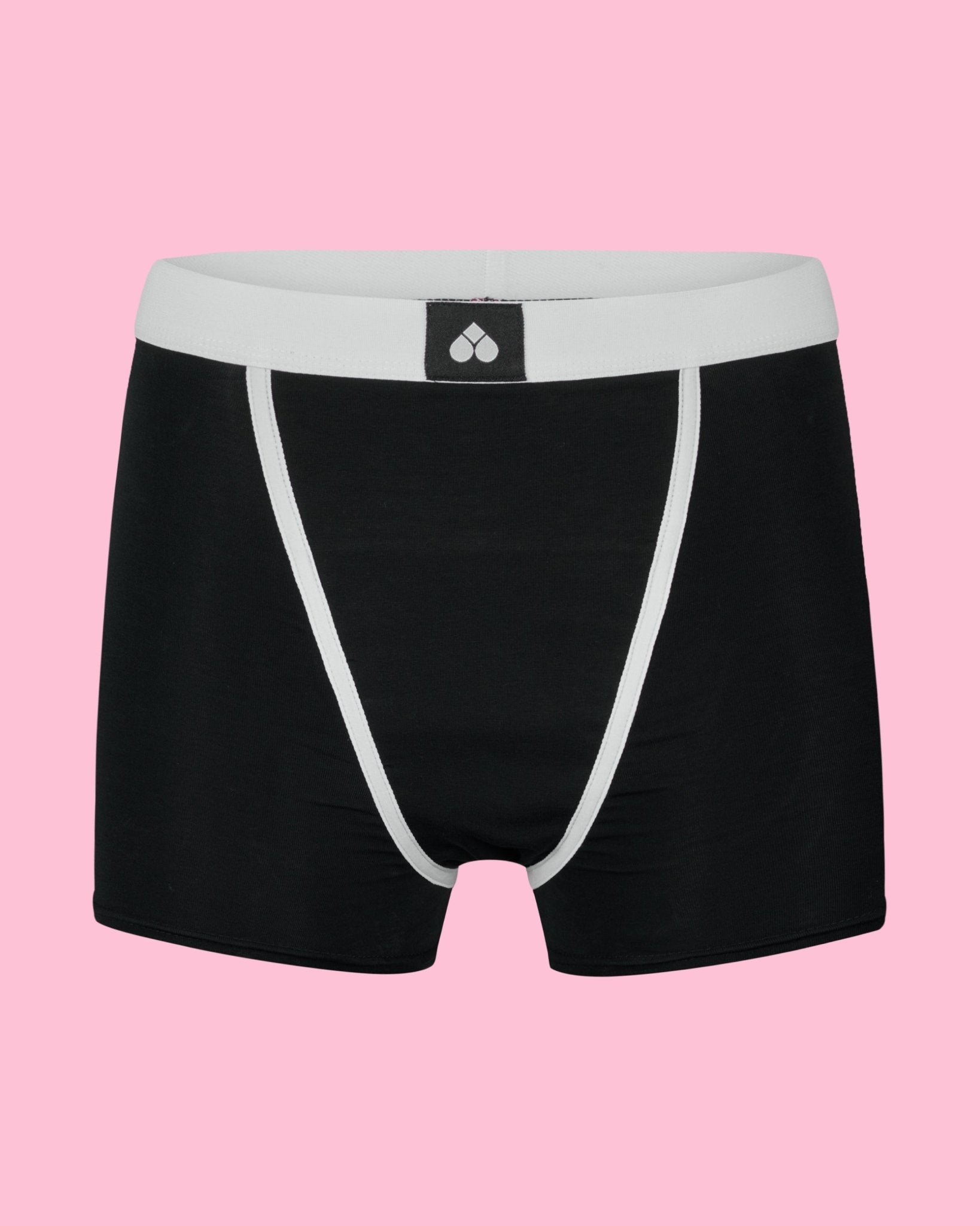 the-female-company-extra-strong-short-period-panty-sleep-short-schwarz-wei-mit-n image 2