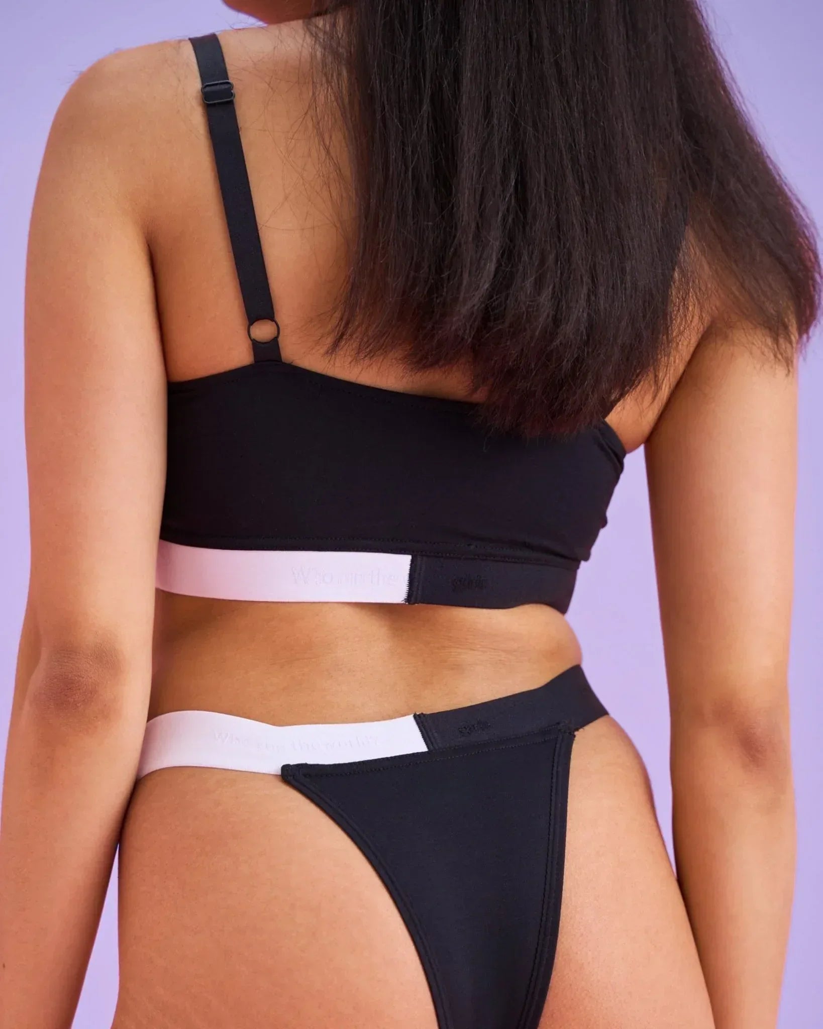 the-female-company-light-daysics-tanga-v-cut-black-white-limited-edition image 1