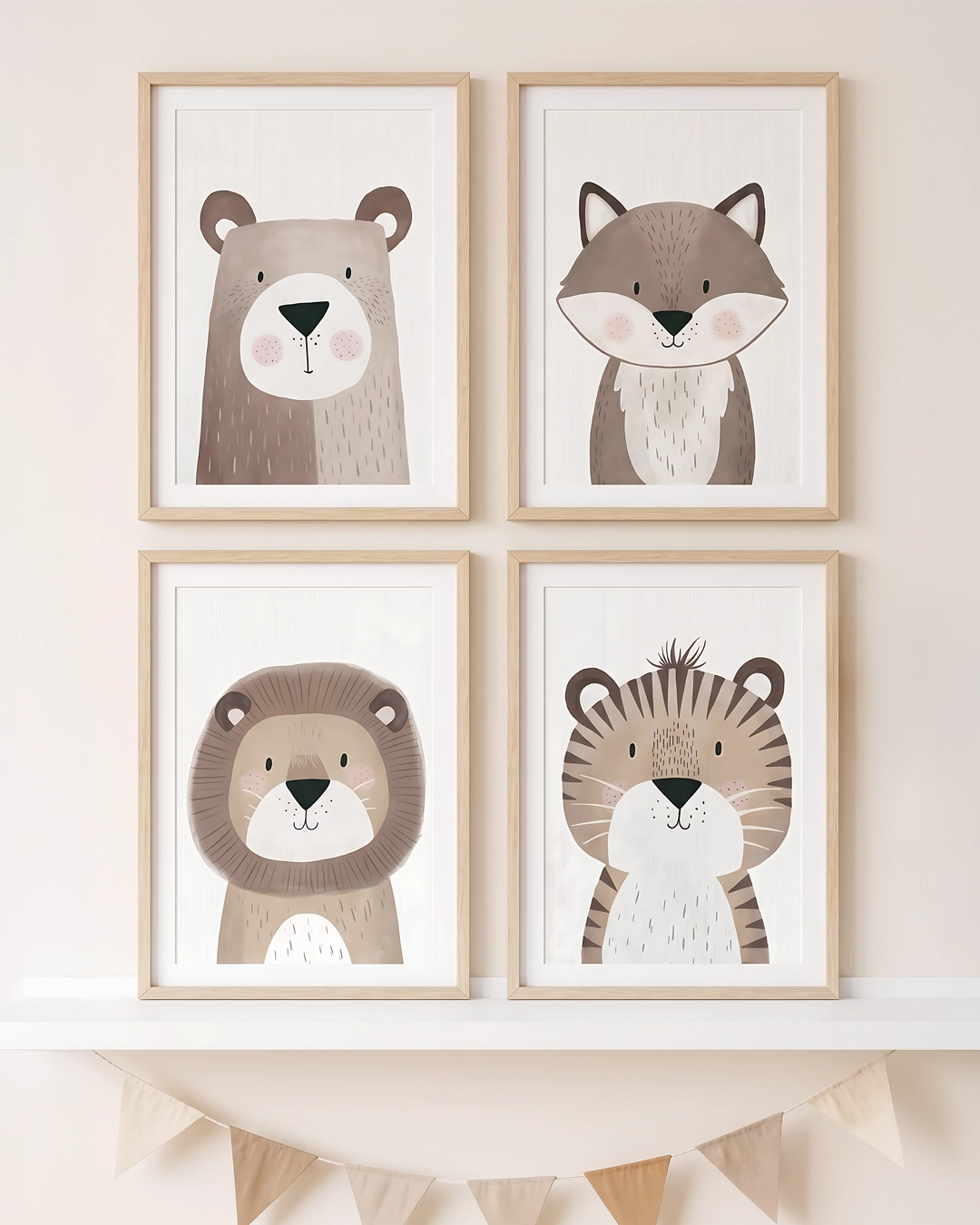mylily-kinderzimmer-poster-set-wild-animals-4er-set image 4