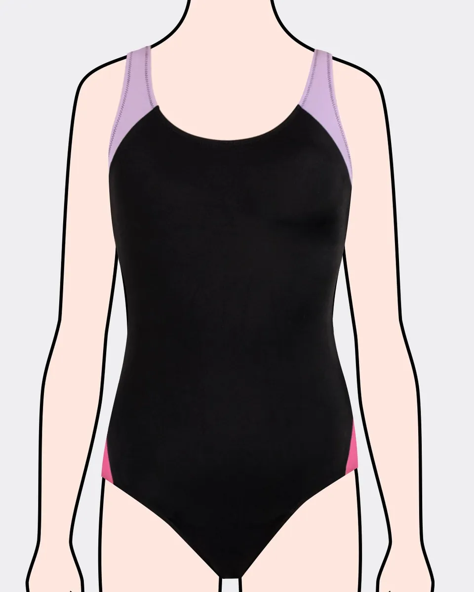 mylily-perioden-badeanzug-racerback-teens-lila-pink image 1