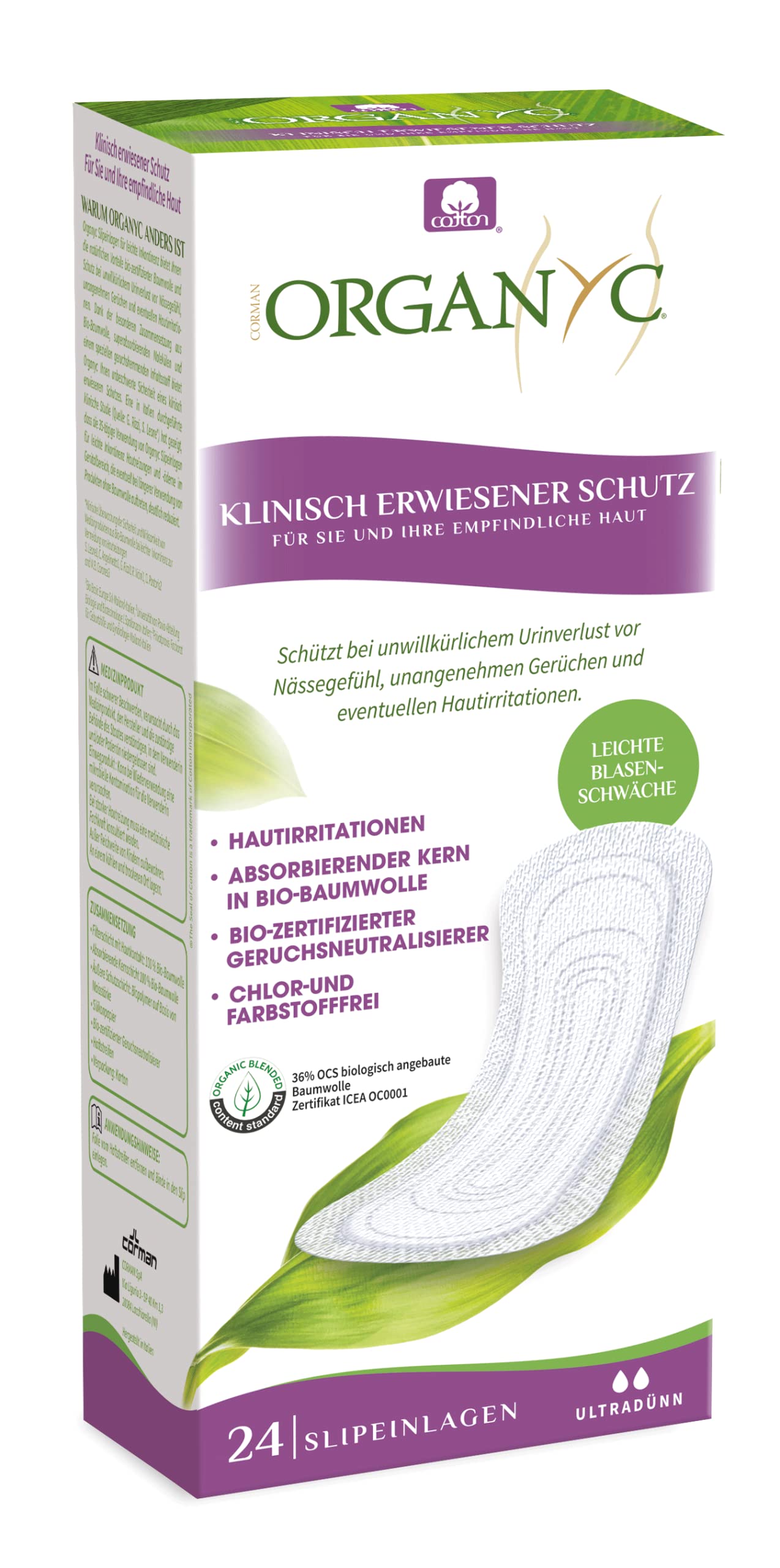 organyc-slipeinlagen-f-r-blasenschw-che-extra-d-nn-100-bio-baumwolle-24-st-ck image 3