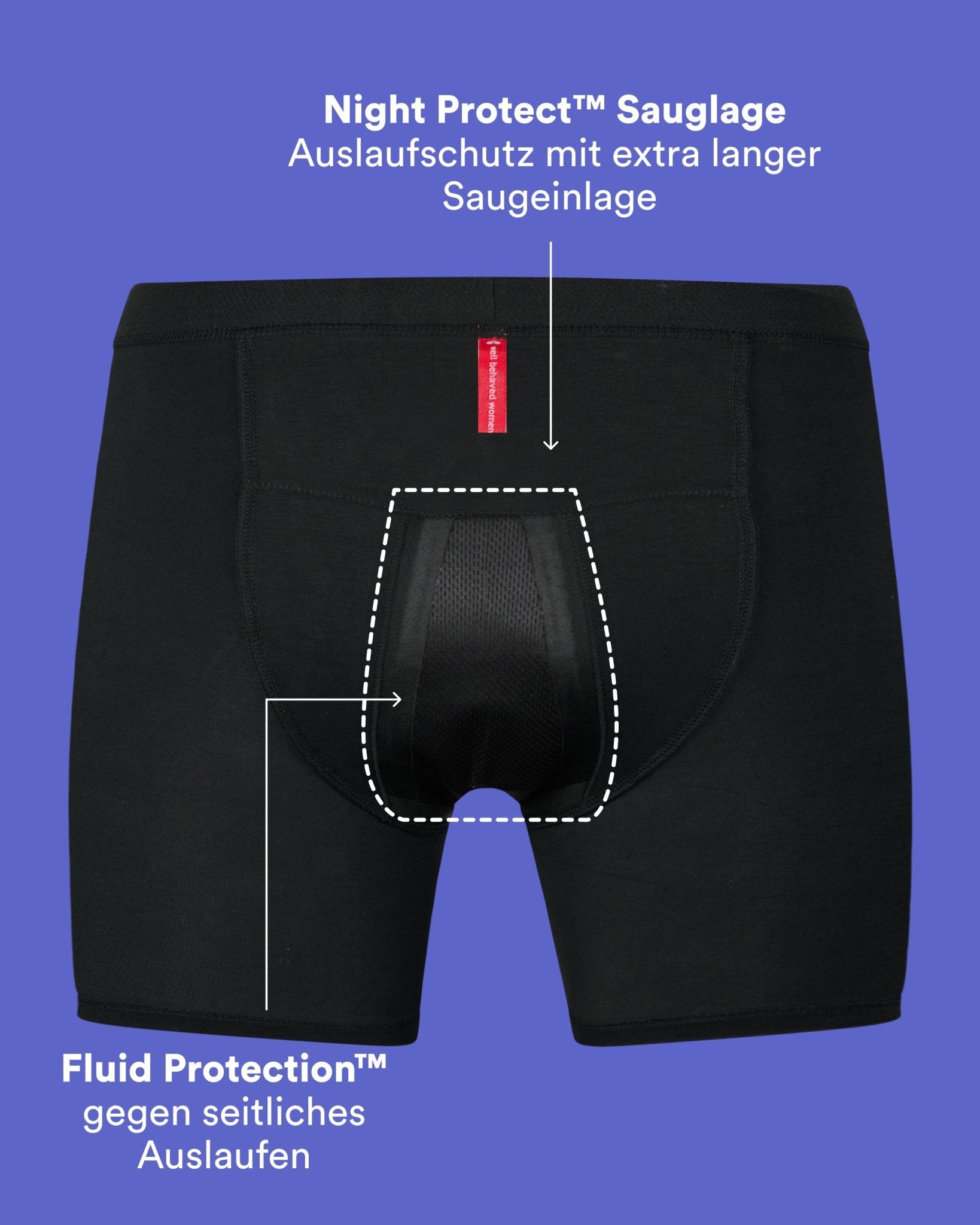the-female-company-sleep-short-night-protect-perioden-shorts-extra-strong-schwar image 3