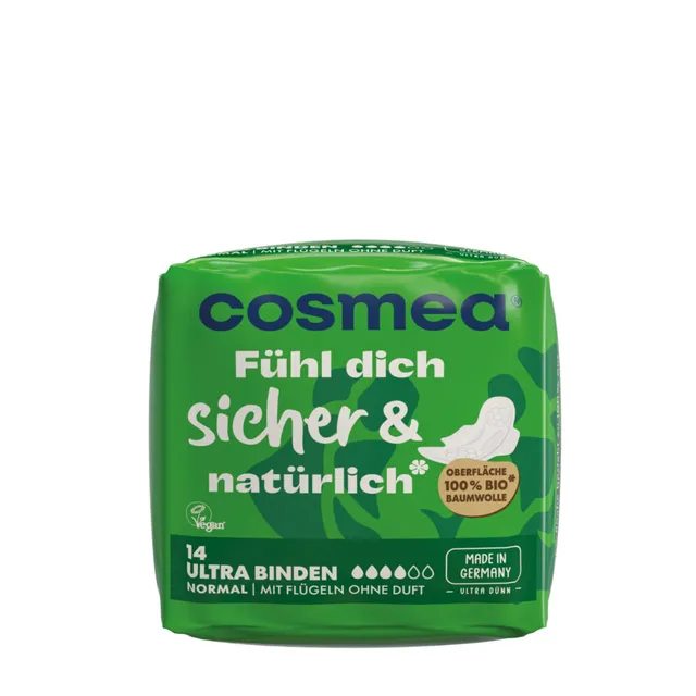 cosmea-ultra-binden-normal-mit-fl-geln-und-bio-baumwoll-oberfl-che image 1