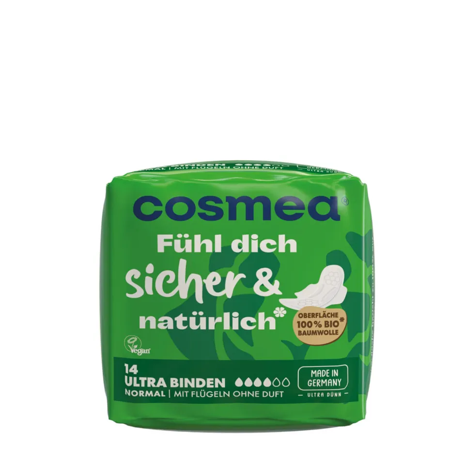cosmea-ultra-binden-normal-mit-fl-geln-und-bio-baumwoll-oberfl-che image 1