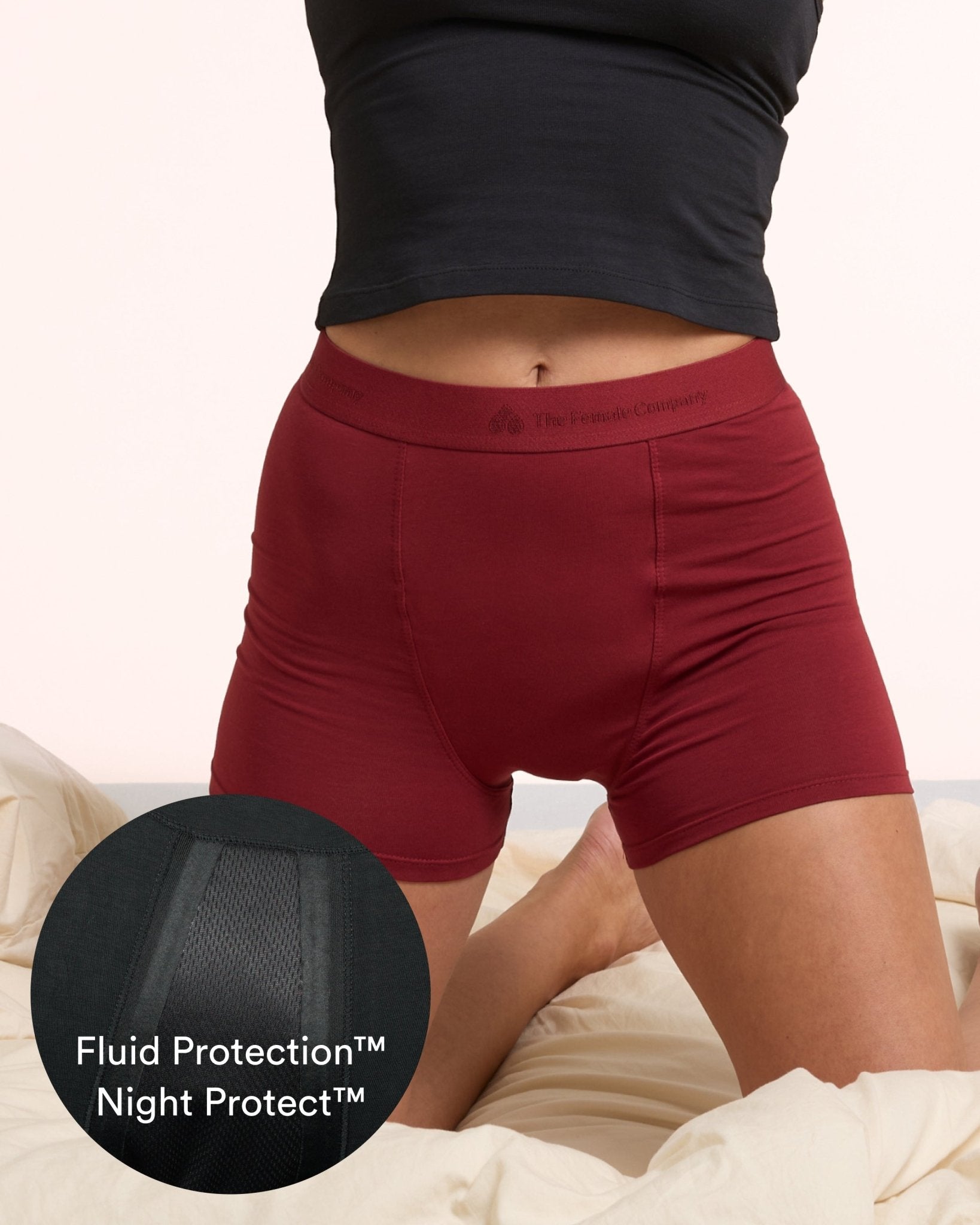 the-female-company-sleep-shorts-extra-strong-perioden-shorts-schwarz image 1