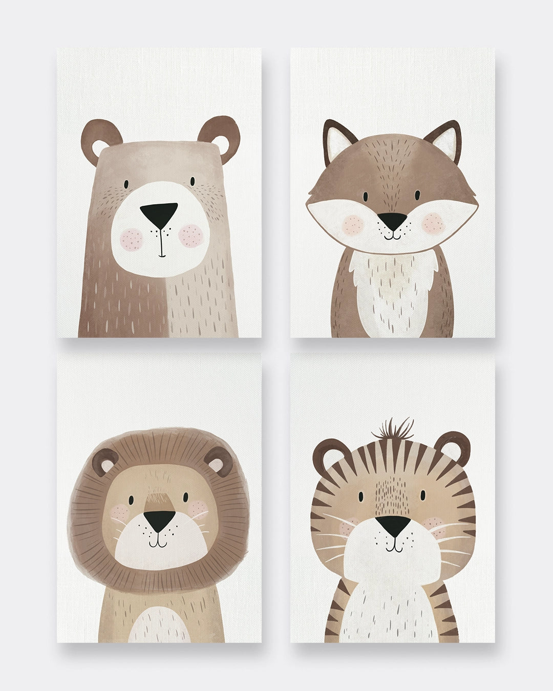 mylily-kinderzimmer-poster-set-wild-animals-4er-set image 1