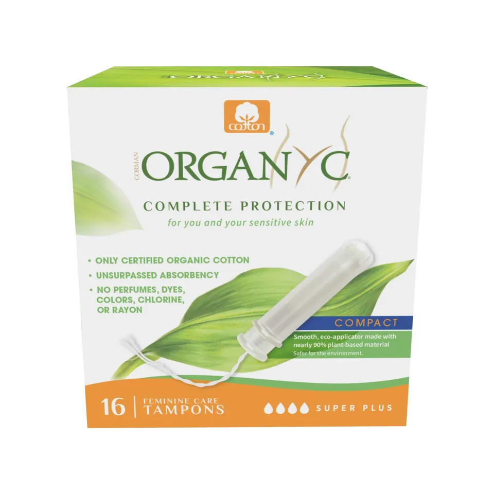organyc-compact-super-plus-tampons-mit-pflanzlichem-applikator-100-bio-baumwolle image 1