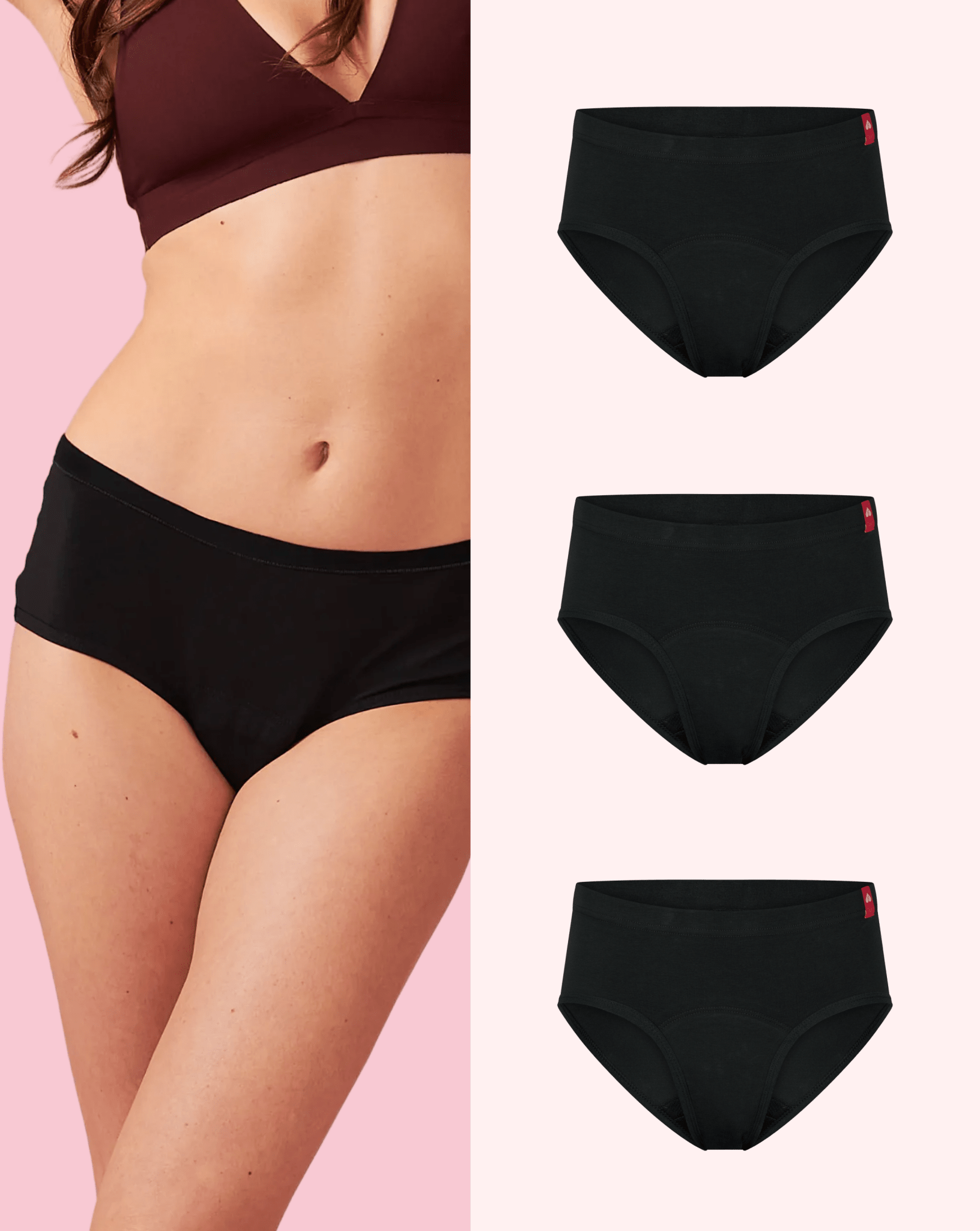 the-female-company-basic-hipster-period-panty-multipack-3x-slip-in-schwarz-bio-b image 1