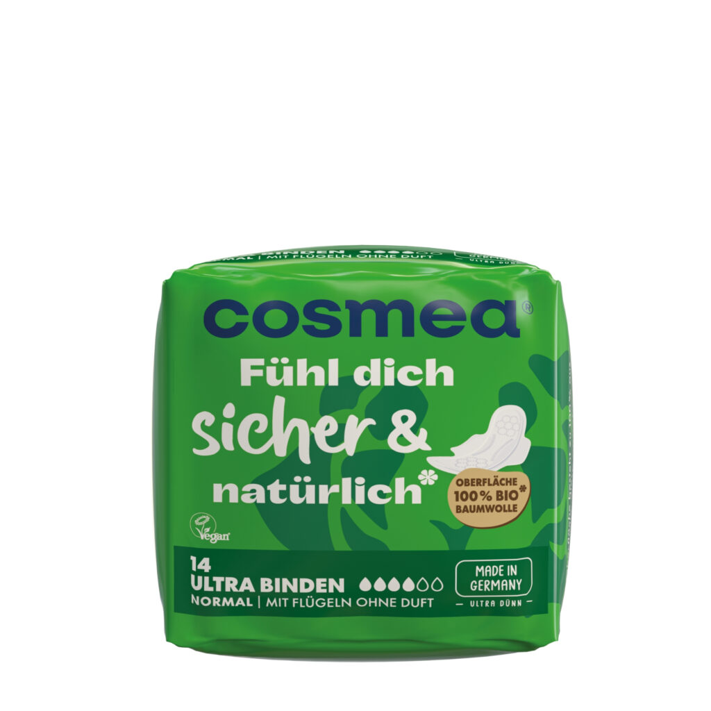 cosmea-ultra-binden-normal-mit-fl-geln-und-bio-baumwoll-oberfl-che image 1