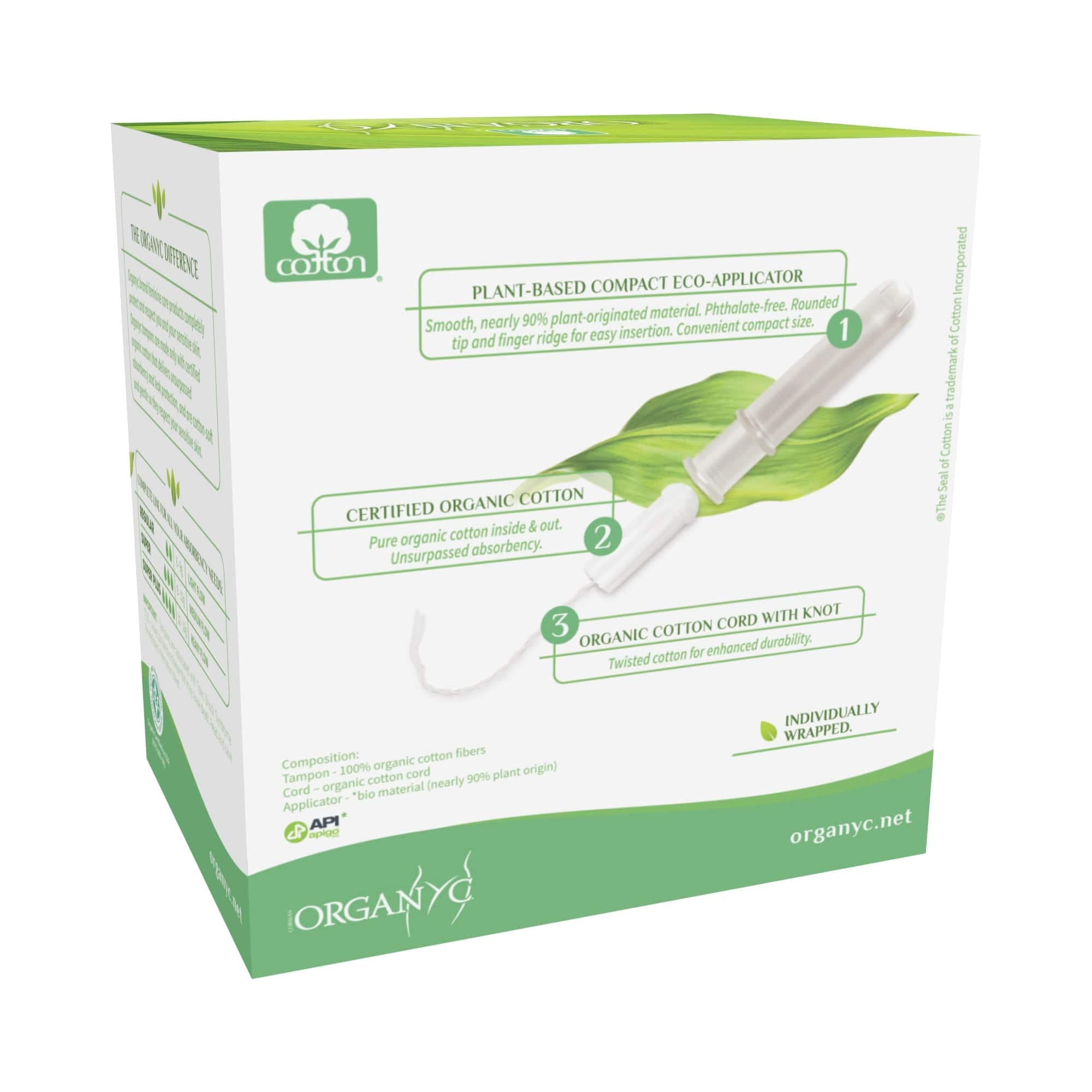 organyc-100-bio-zertifizierte-tampons-mit-pflanzenbasiertem-applikator-regular-1 image 3