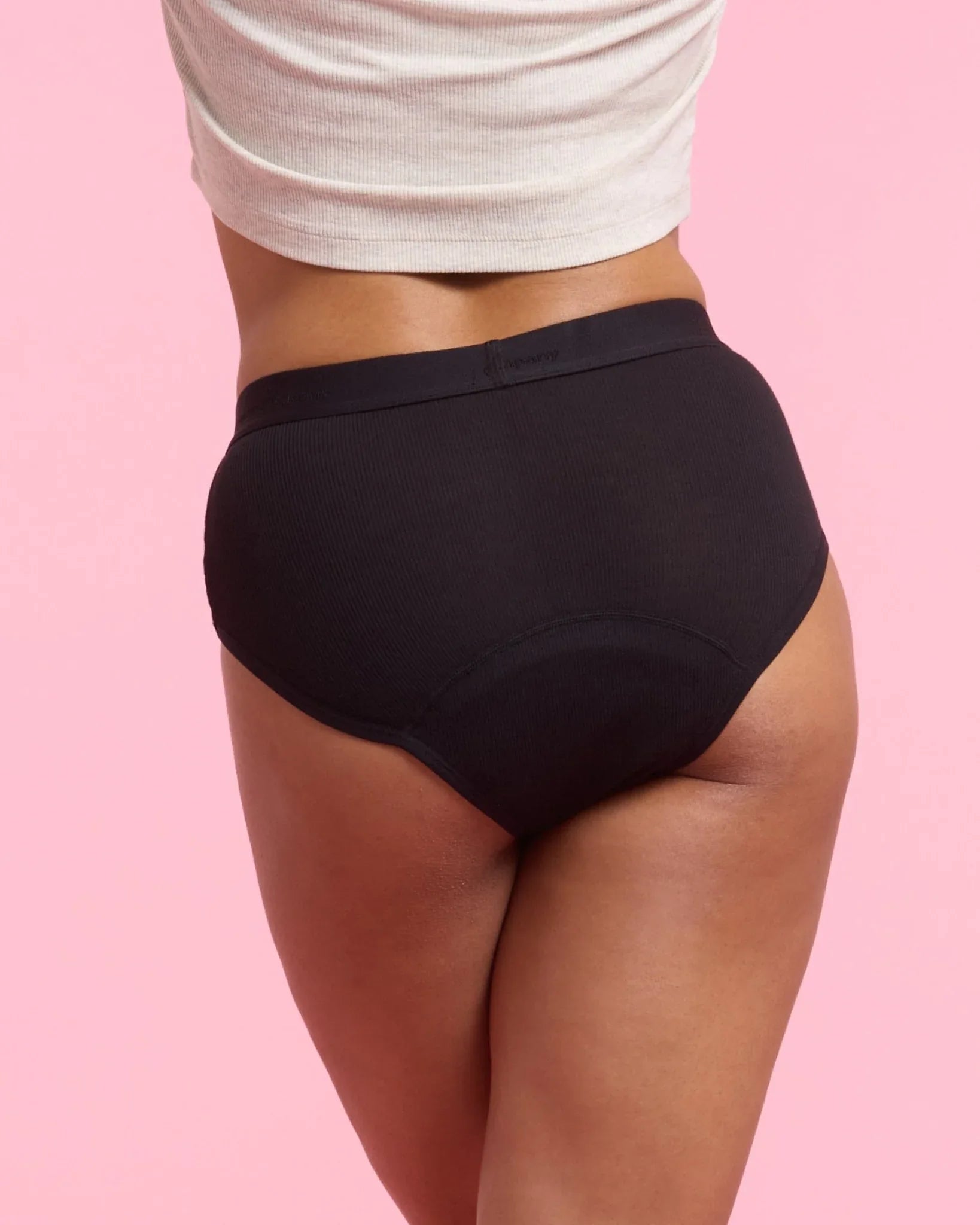 the-female-company-extra-strong-hipster-periodenslip-modal-ripp-schwarz image 2