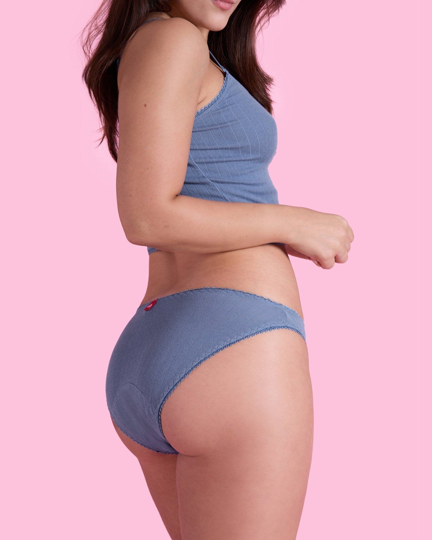 the-female-company-set-pointelle-cropped-top-slip-extra-strong-period-panty-set- image 2