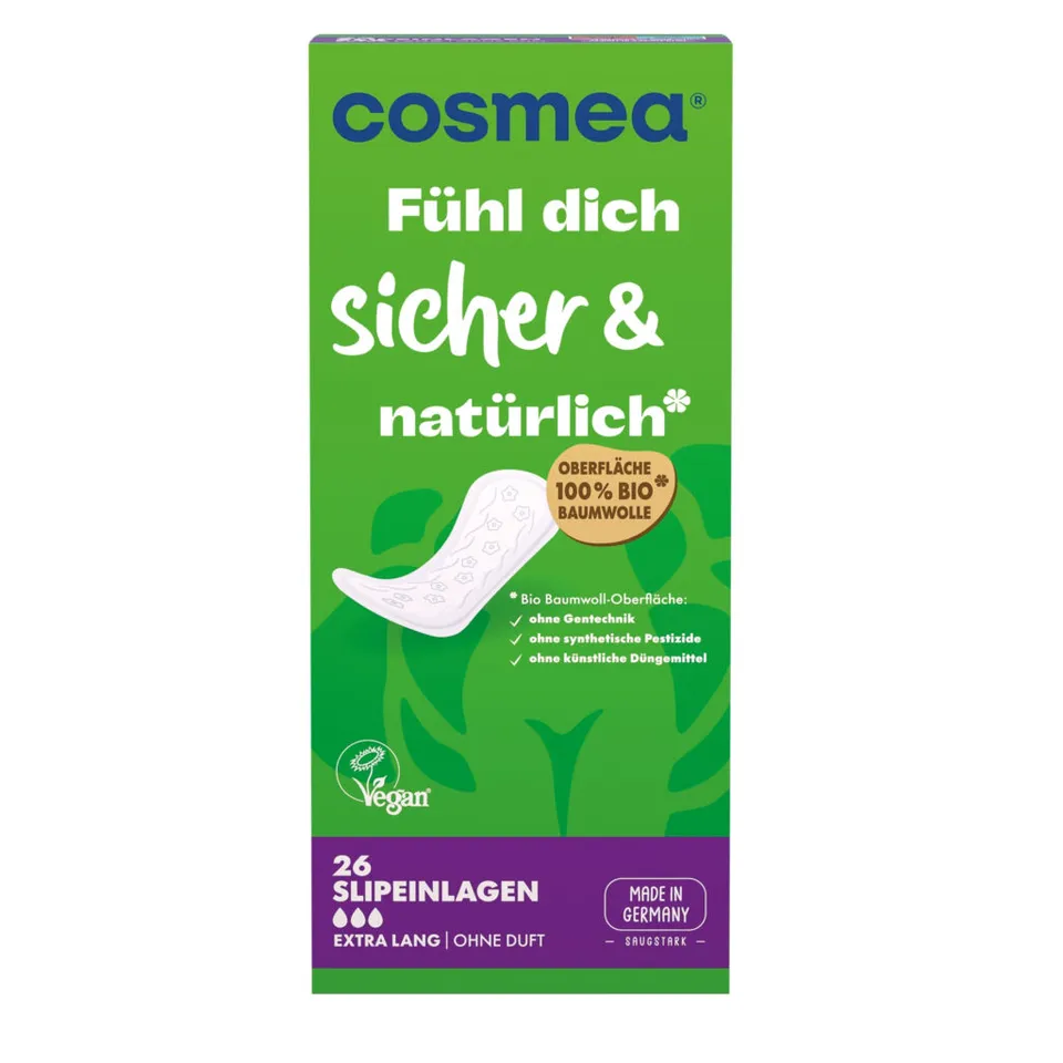 cosmea-slipeinlagen-extra-lang-mit-bio-baumwoll-oberfl-che image 1