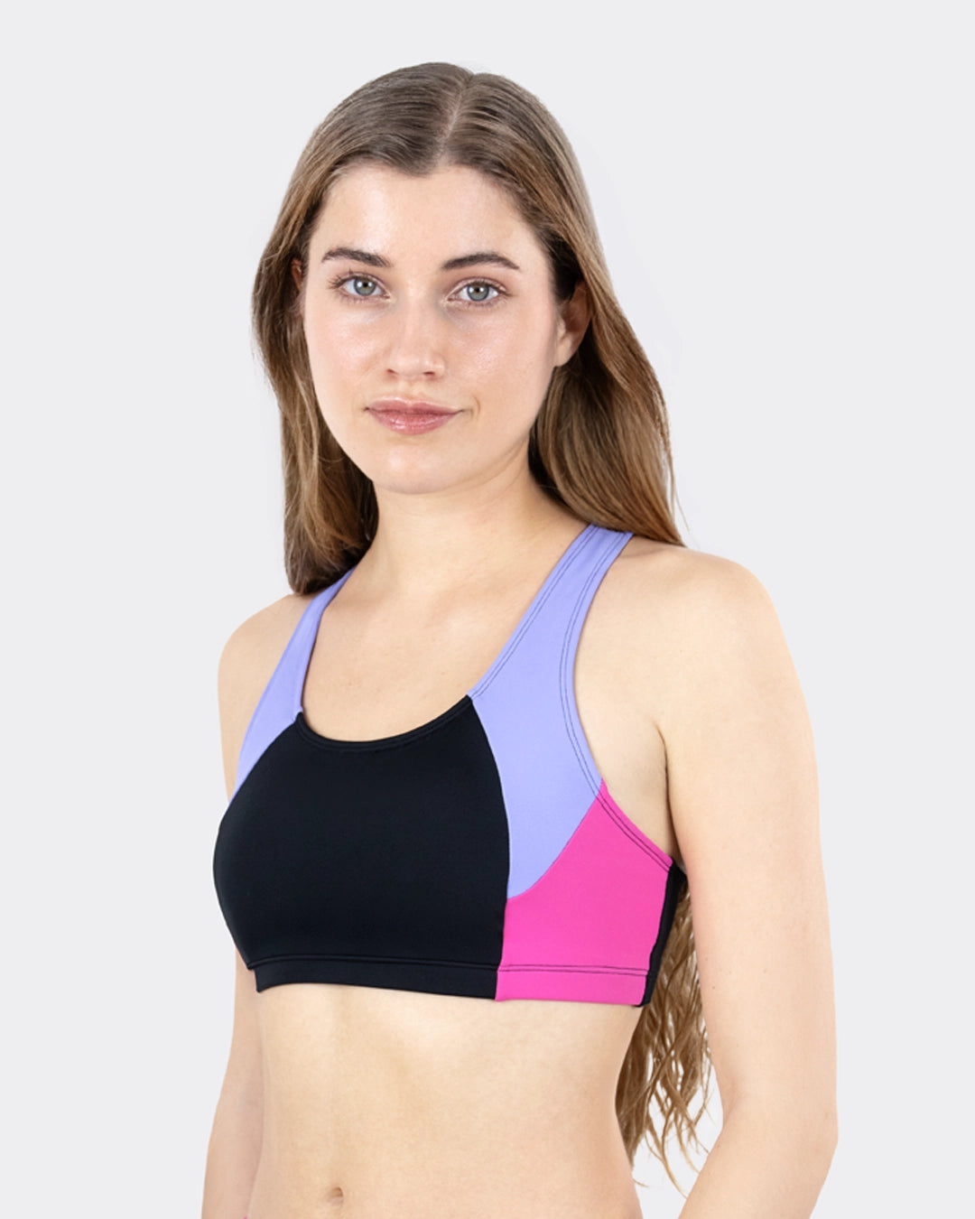mylily-teens-bikini-oberteil-sportiv-racerback-bikini-top-lila-pink image 1