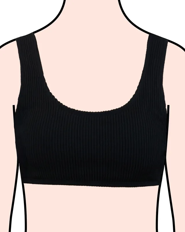 mylily-teens-bustier-bikini-oberteil-crinkle-in-schwarz image 1