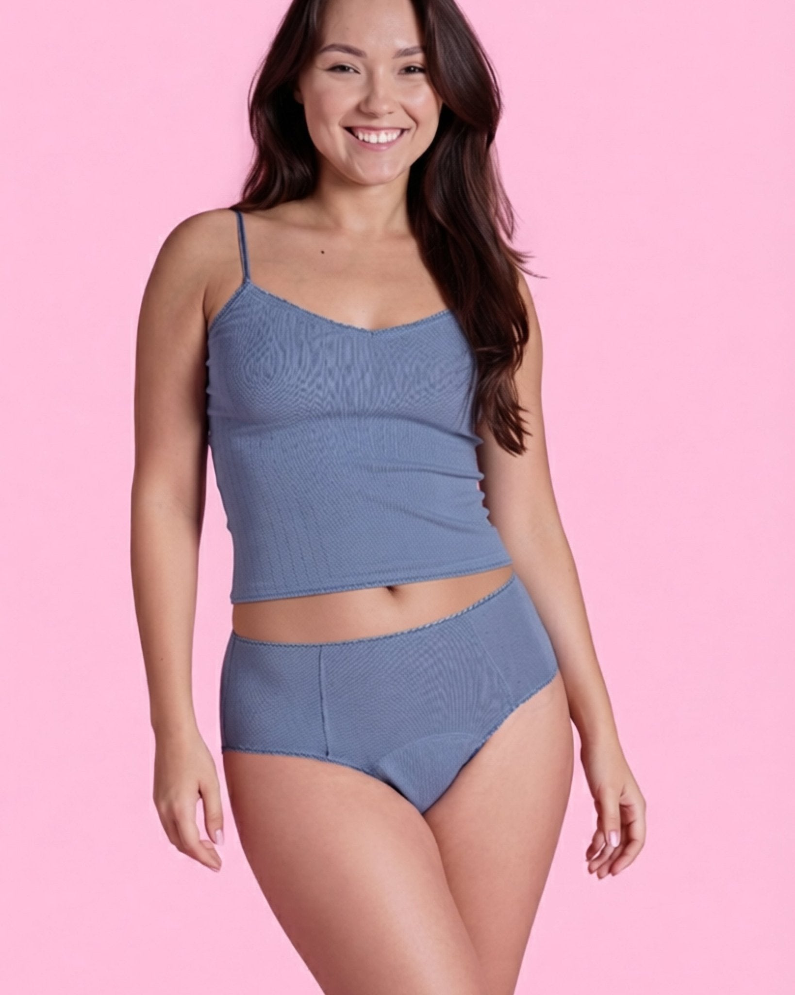 the-female-company-set-pointelle-cropped-top-high-waist-period-panty-extra-stron image 4
