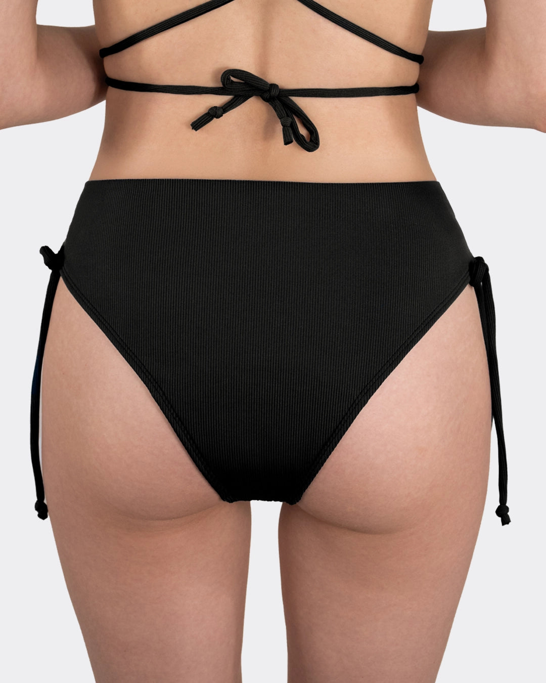mylily-perioden-bikini-hose-crinkle-mit-gekreuzter-schn-rung-in-schwarz image 2